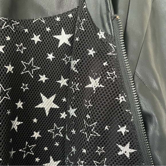 Ron Tomson N 71045 longline faux leather two tone jacket - Picture 4 of 10